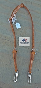 Harness Leather One-Ear Headstall w/ Snap Bit Ends