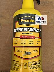 Pyranha Wipe N Spray fly spray