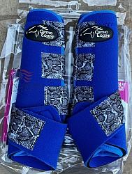 Complete Comfort Boots  Blue w/ Snakeskin