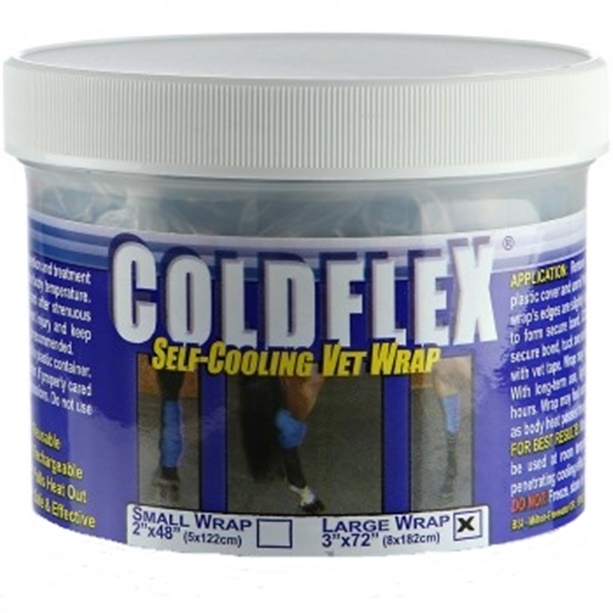 Coldflex Self-Cooling Vet Wrap For Horses  Reusable in Large size 3" X 72" 