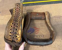 Used Rawhide stirrups